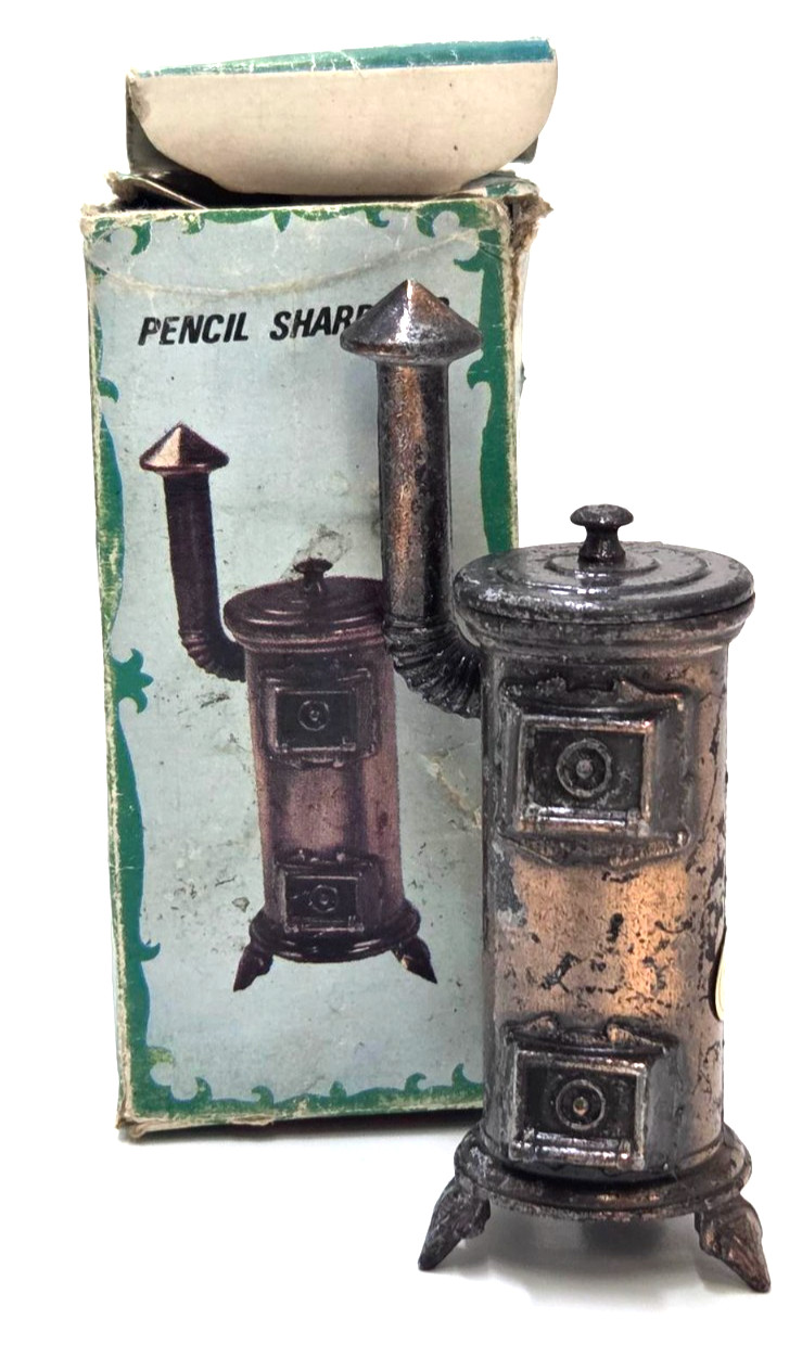 Vintage Die Cast Metal Pencil Sharpener HEATER, 1970s, Hong Kong