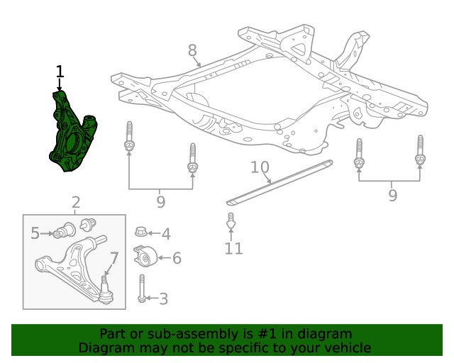 Genuine GM Passenger Side Steering Knuckle 84210077