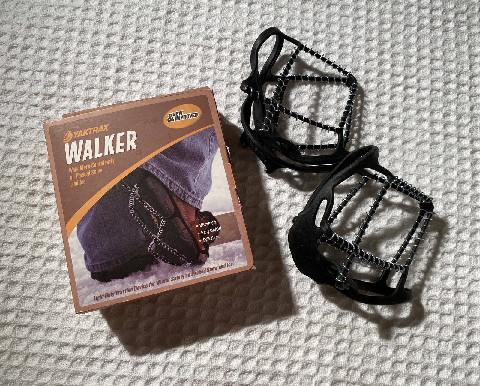 new YAKTRAX Walker Spikeless Winter Snow Ice Traction Cleats - Black - M Medium