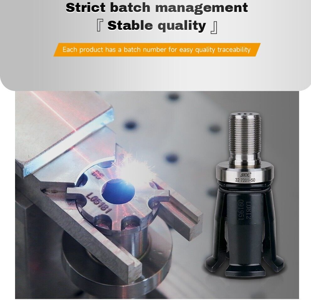 DIN40 Spindle Pull Claw CNC Gripper 4 Petal Female External Thread Tool Milling