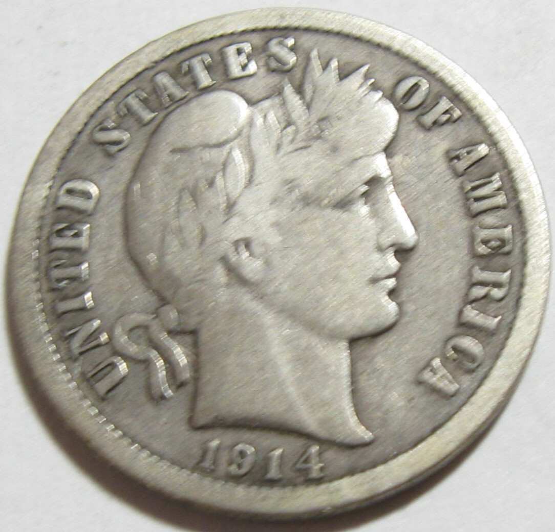 1914 Silver Barber Dime - #9829