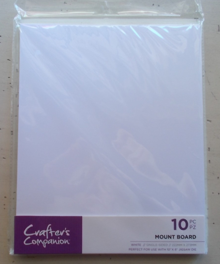 Pack 10" x 8" Crafter's Companion White Single Sided Mount Board 10 Pieces New