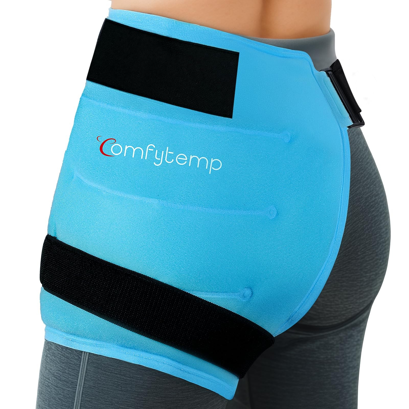 Hip Ice Pack Wrap for Hip Pain Relief, Sciatica, Blue S/M