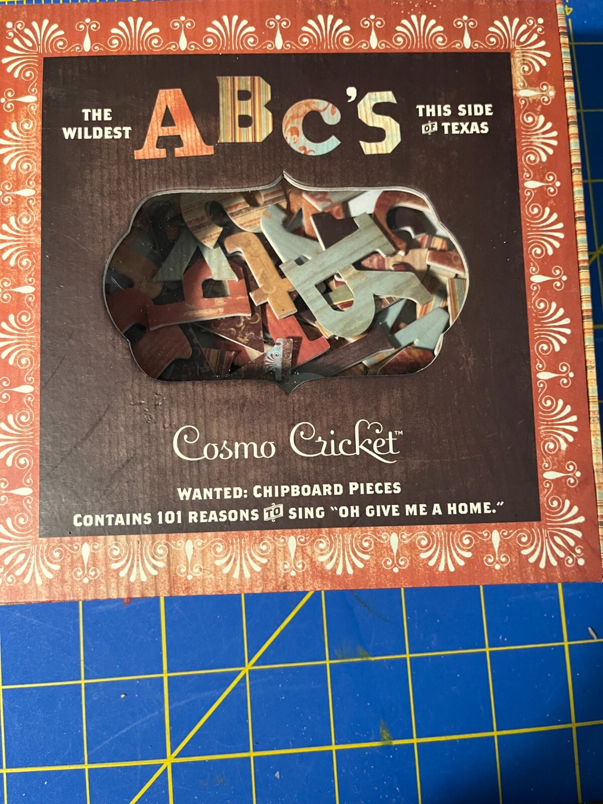 COSMO CRICKET CHIPBOARD ALPHABET & ADD-ONS-"THE WILDEST ABC'S" (MISSING TWO PCS)