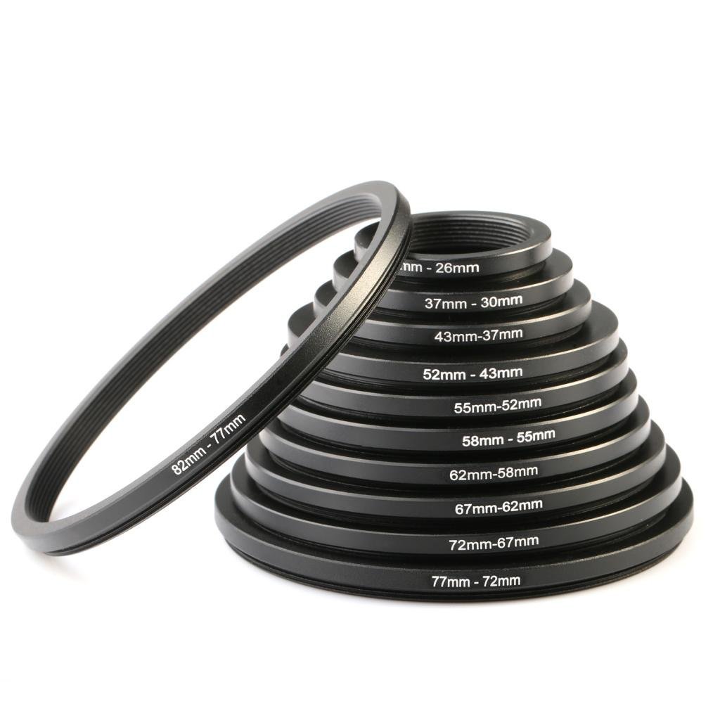 Black 30.5mm to 28mm 30.5mm-28mm Step Down Filter Ring Adapter
