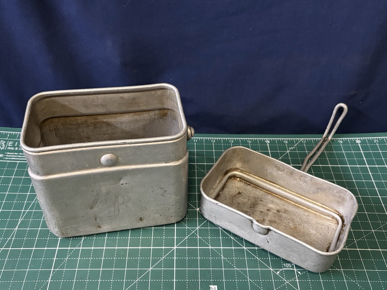 WW2 French Rare (German Used) Mess Kit Dated 1940