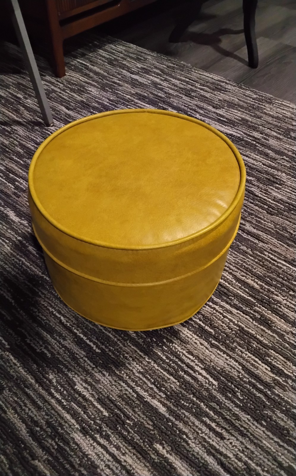 Vintage Mustard/Harvest Gold Foot Stool