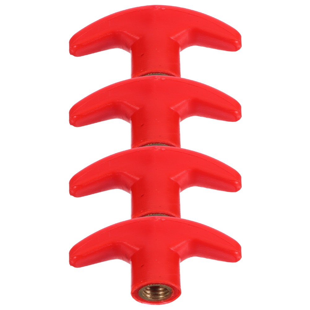 4Pcs Reusable T-Handle Knobs for Fitness Equipment Red Ergonomic Grip Handles