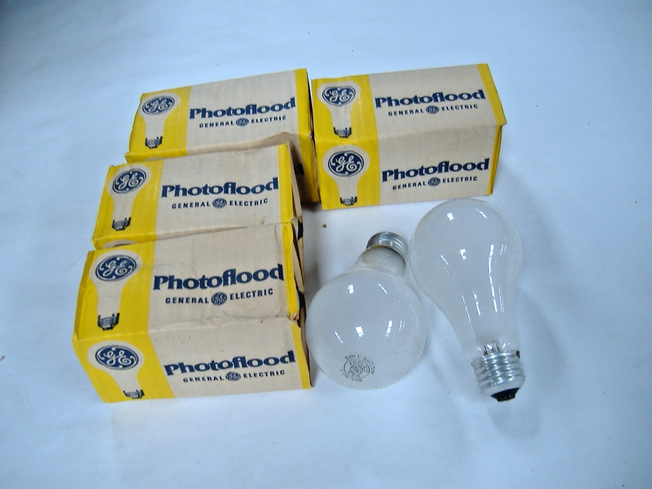 6  NEW Vintage 80's GE Photoflood Lamp BBA-NO. 1 movie afg-2140E 40563  B54