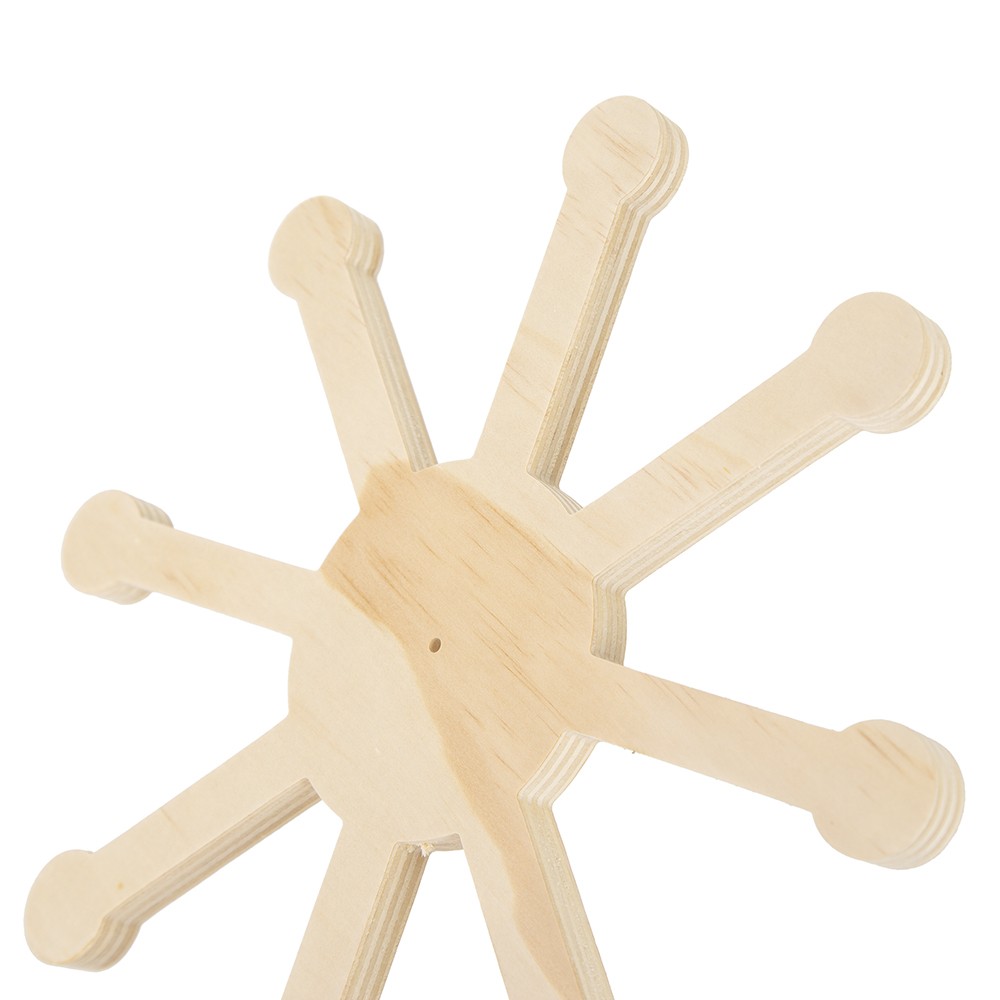 Rotating Clear Wooden Display Case Doll Hanging Storage Display Stand Dustproof