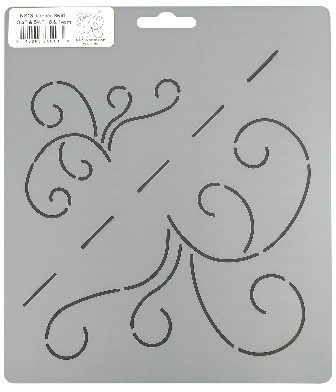 Quilting Stencil Swirl Triangle Corner Quilt Pattern Plastic Quilters Template
