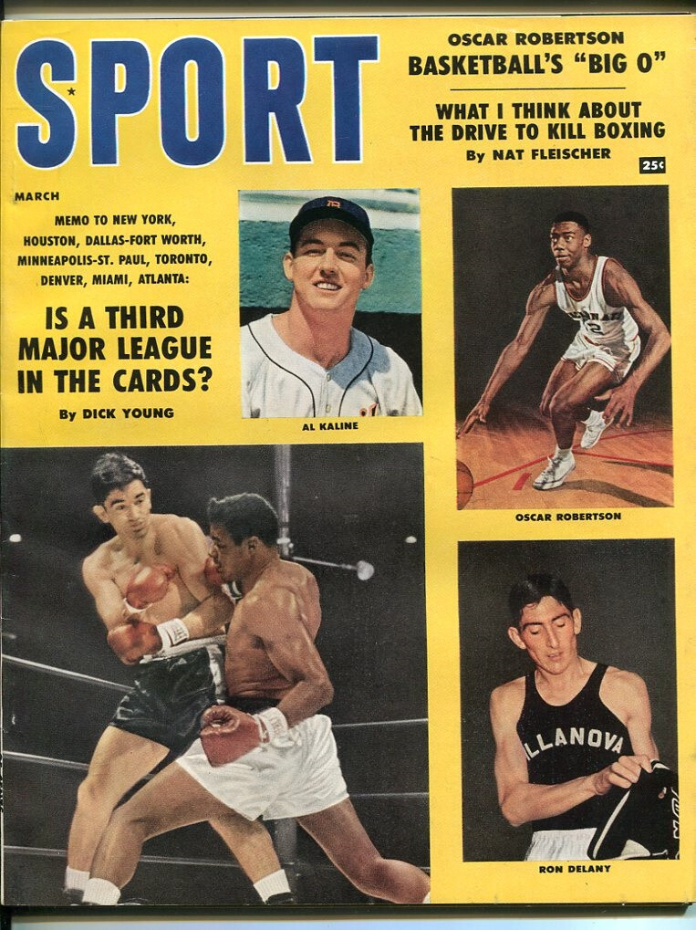 March 1959 Sport Magazine Al Kaline Oscar Robertson No Label NMT 79676