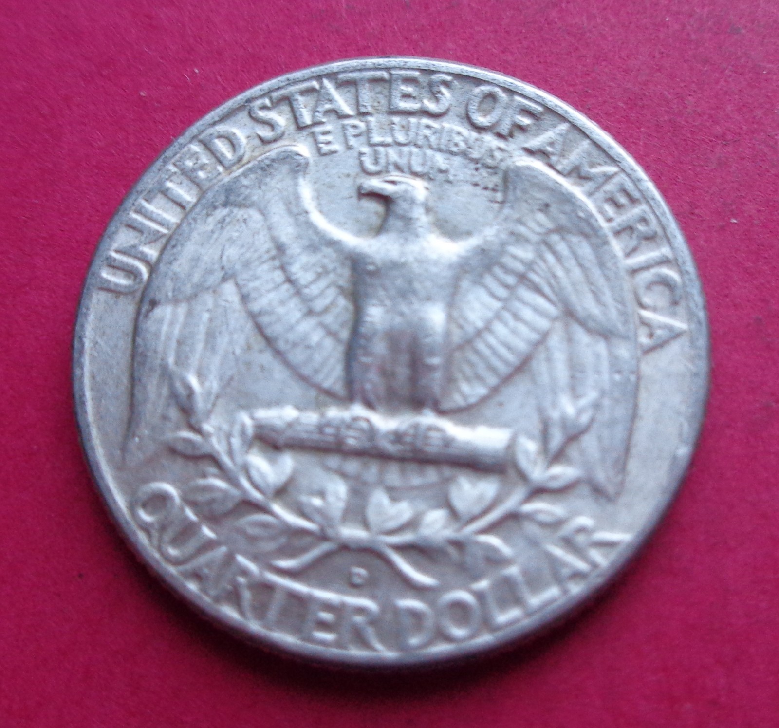 1962-D (90% SILVER) WASHINGTON QUARTER/ NICE