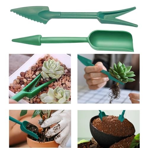 7PCS Mini Handheld Seed Spreader Set with Adjustable Speeds and 12-Hole Dibber