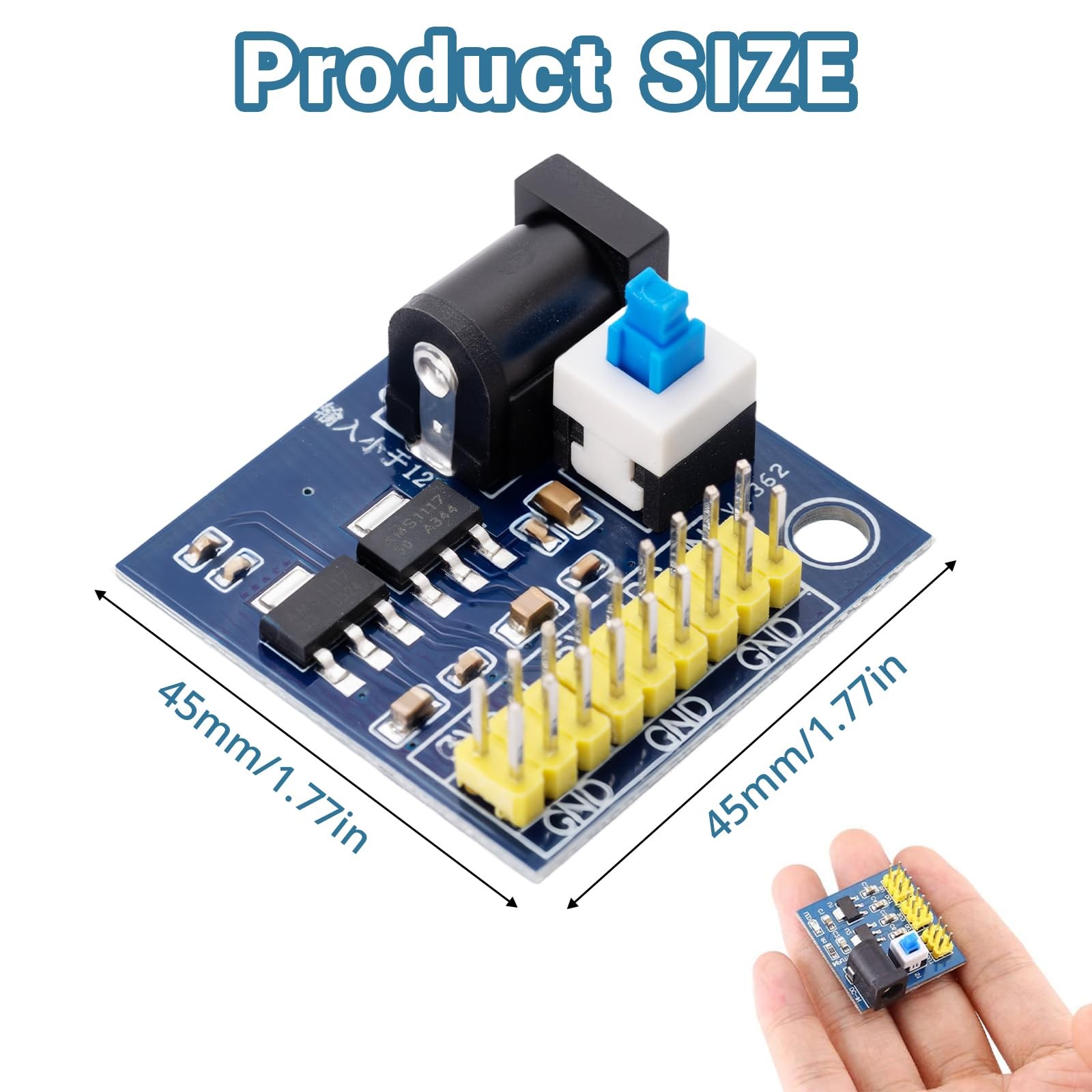 10 PCS DCDC Power Modules 12V to 3.3V/5V/12V Multiple Output Voltages