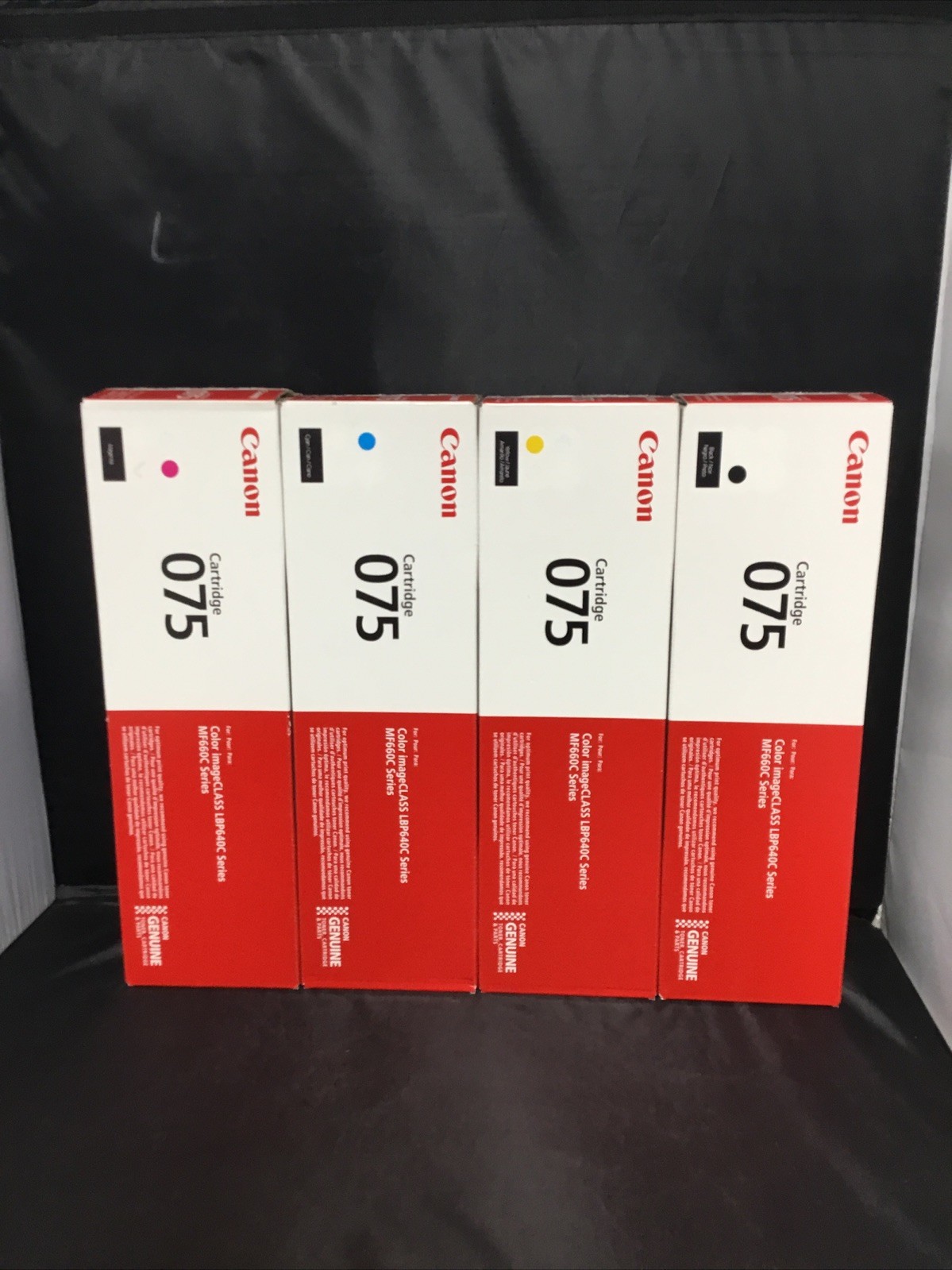 Genuine Canon 075 Toner Cartridges (BLACK/CYAN/MAGENTA/YELLOW) 4 PACK BRAND NEW