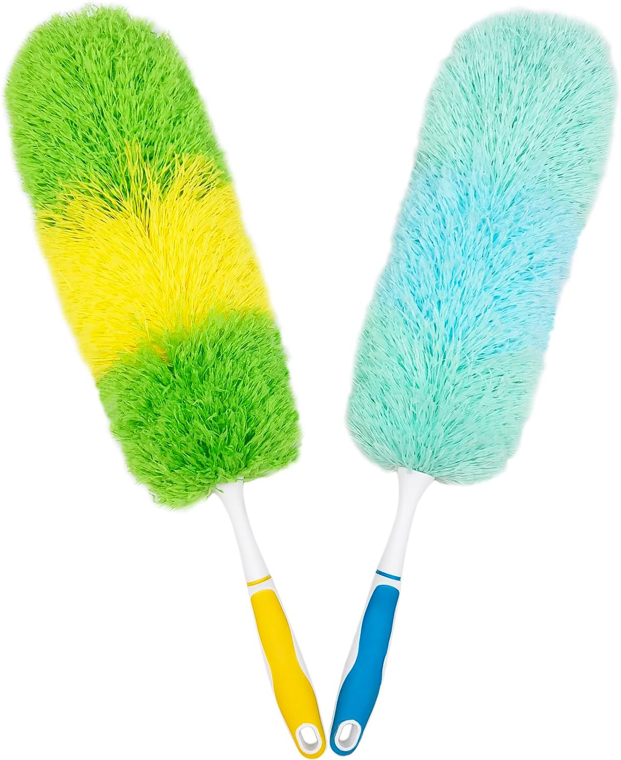 2 Pack 20-inch Microfiber Dusting Dusters with Non-Slip Handles and Bendable Mic