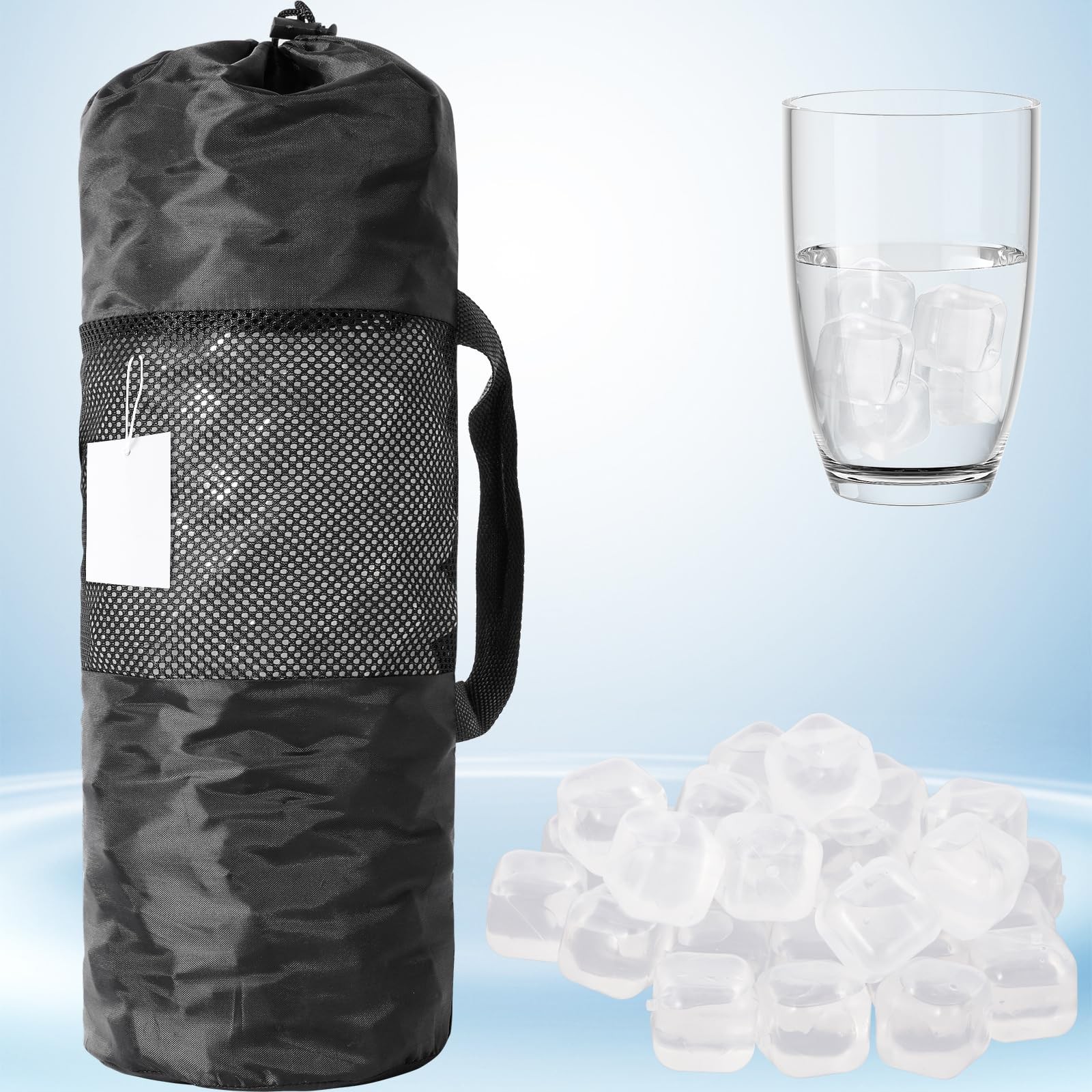 380 Pack Reusable Ice Cube for Drinks - Refreezable Plastic Ice Cubes Without...