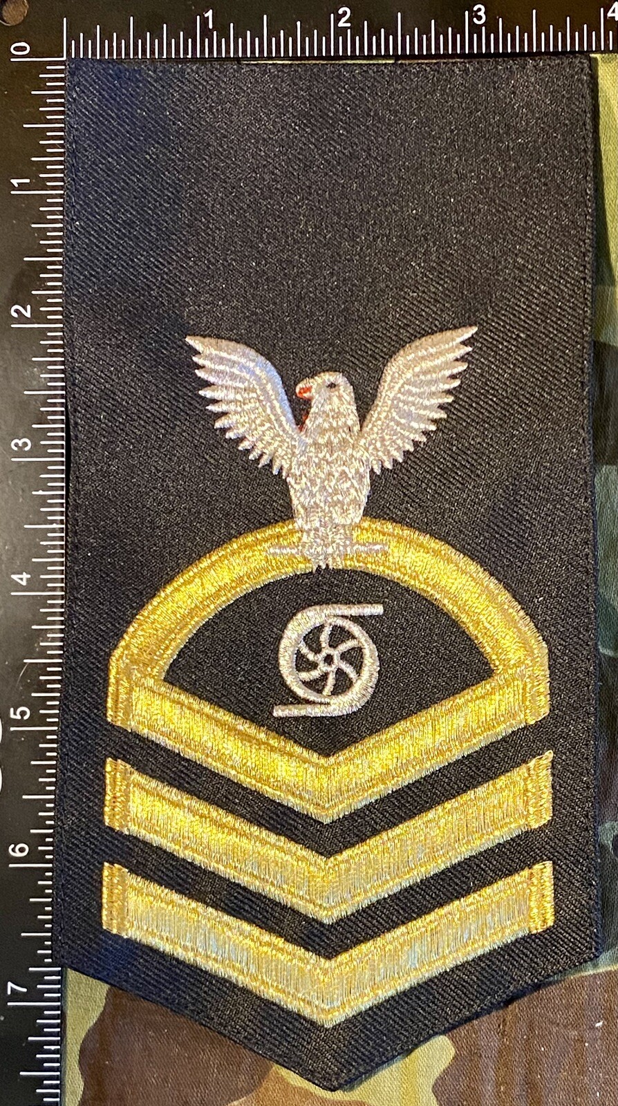 Navy Gold Rate Gas Turbine System Technician Chief Petty Officer rank Patch GSC