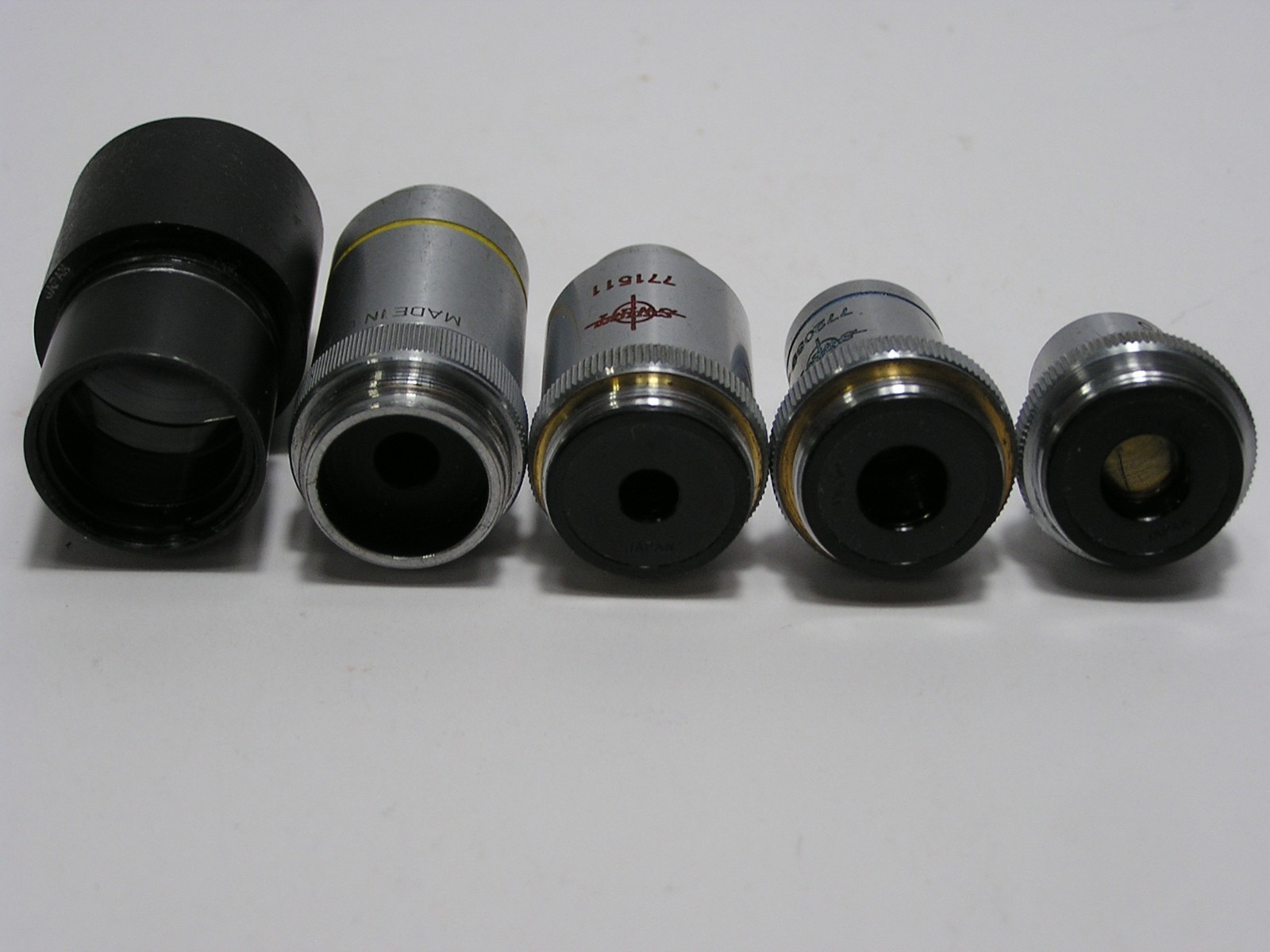 Vintage Microscope Objective Lens & Eye Piece Lens