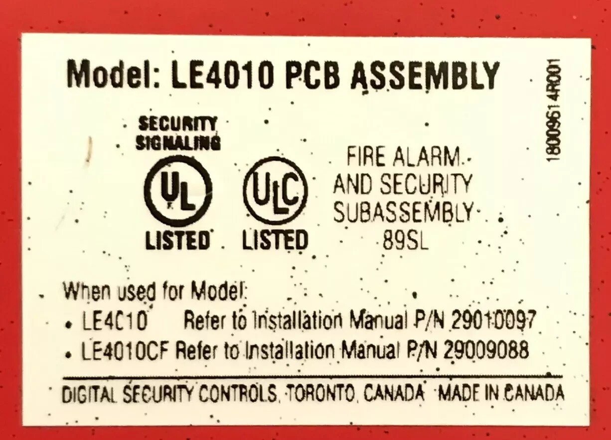 DSC LE4010CF-AT Universal Wireless Commercial Fire Alarm Communicator with A
