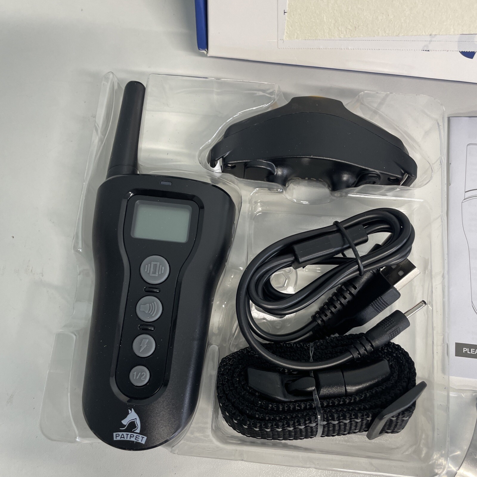 Patpet Remote Training Collar Single unit Open box (Factory packaged pieces)