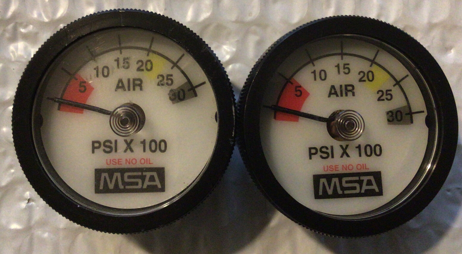 2- MSA Pressure Gauge PSI X 100 Part # WA03