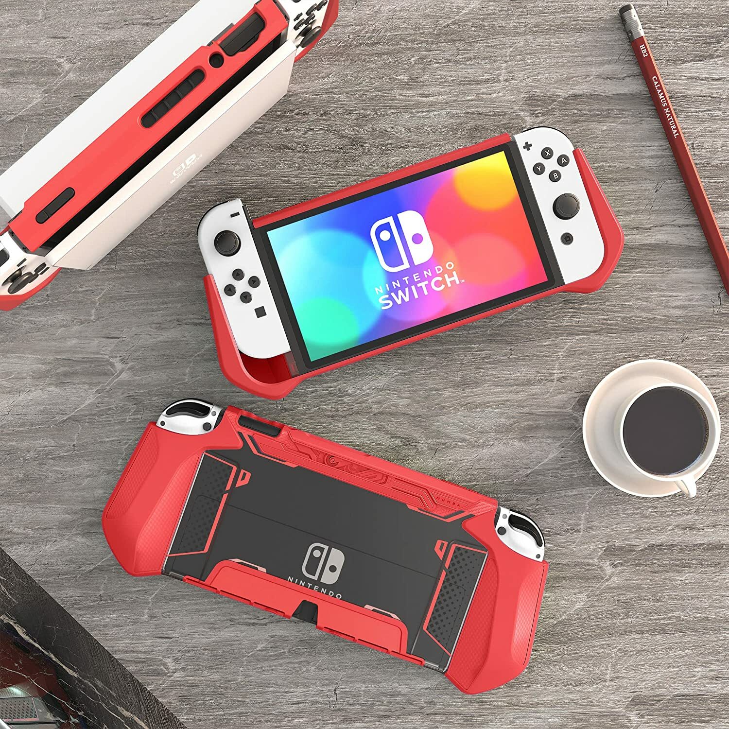Mumba Dockable Case For Nintendo Switch OLED 2021 Console JoyCon Grip Case Cover