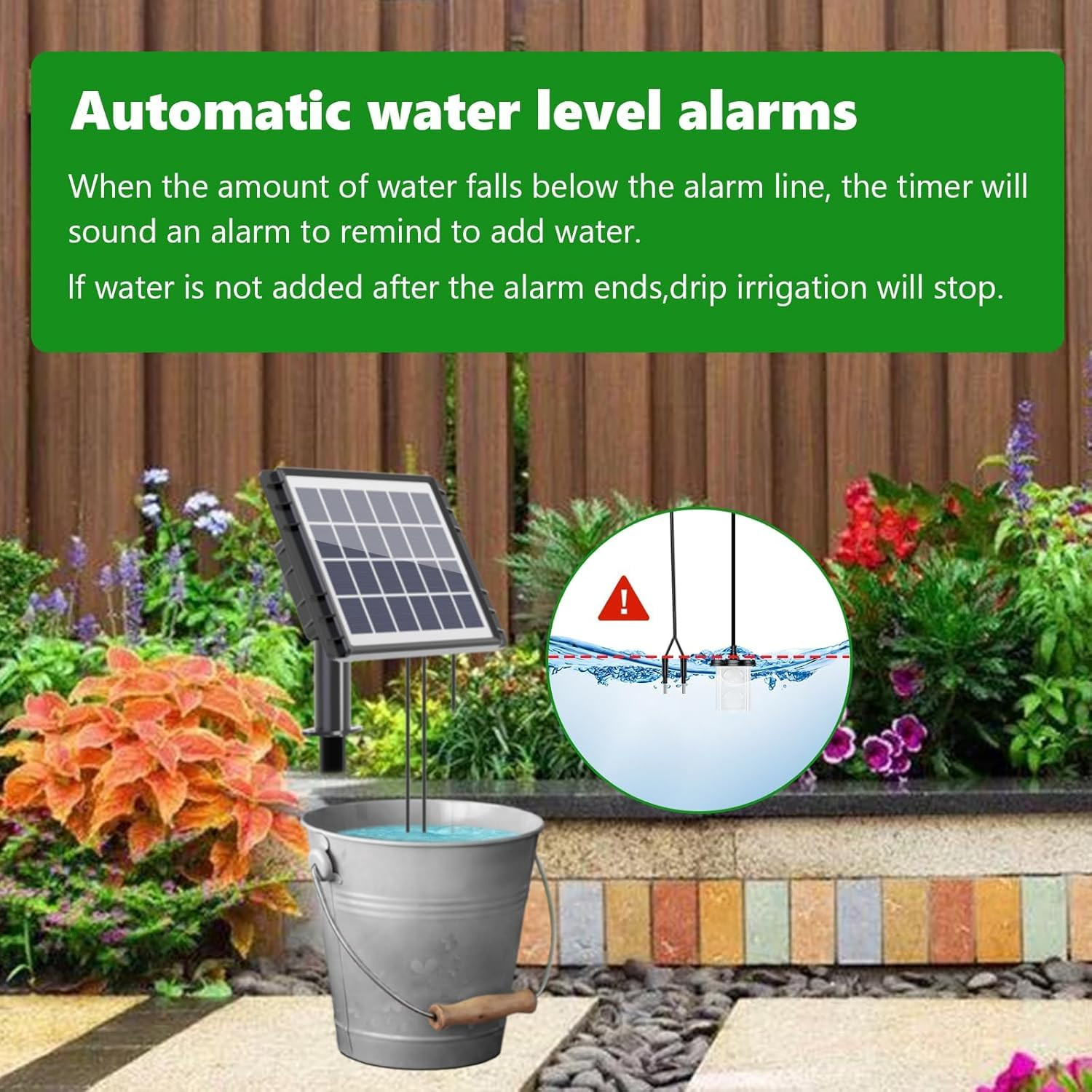 82FT Solar Drip Irrigation System Kit, Auto Watering for 30 Pots | 25 Timer Mode