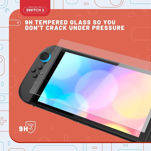Switch 2 Accessory: 4Gamers Twin Screen Protectors [New ]