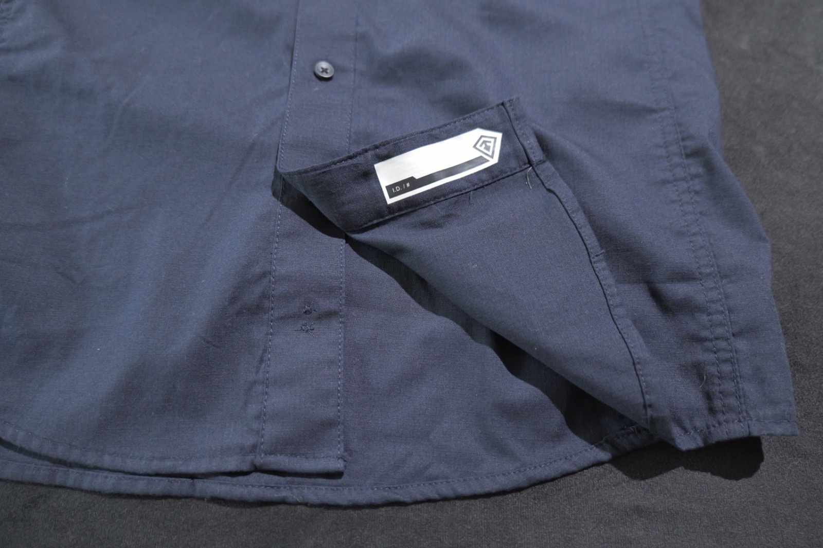 First Tactical Shirt Mens Medium Navy Blue Button Up Short Sleeve Security