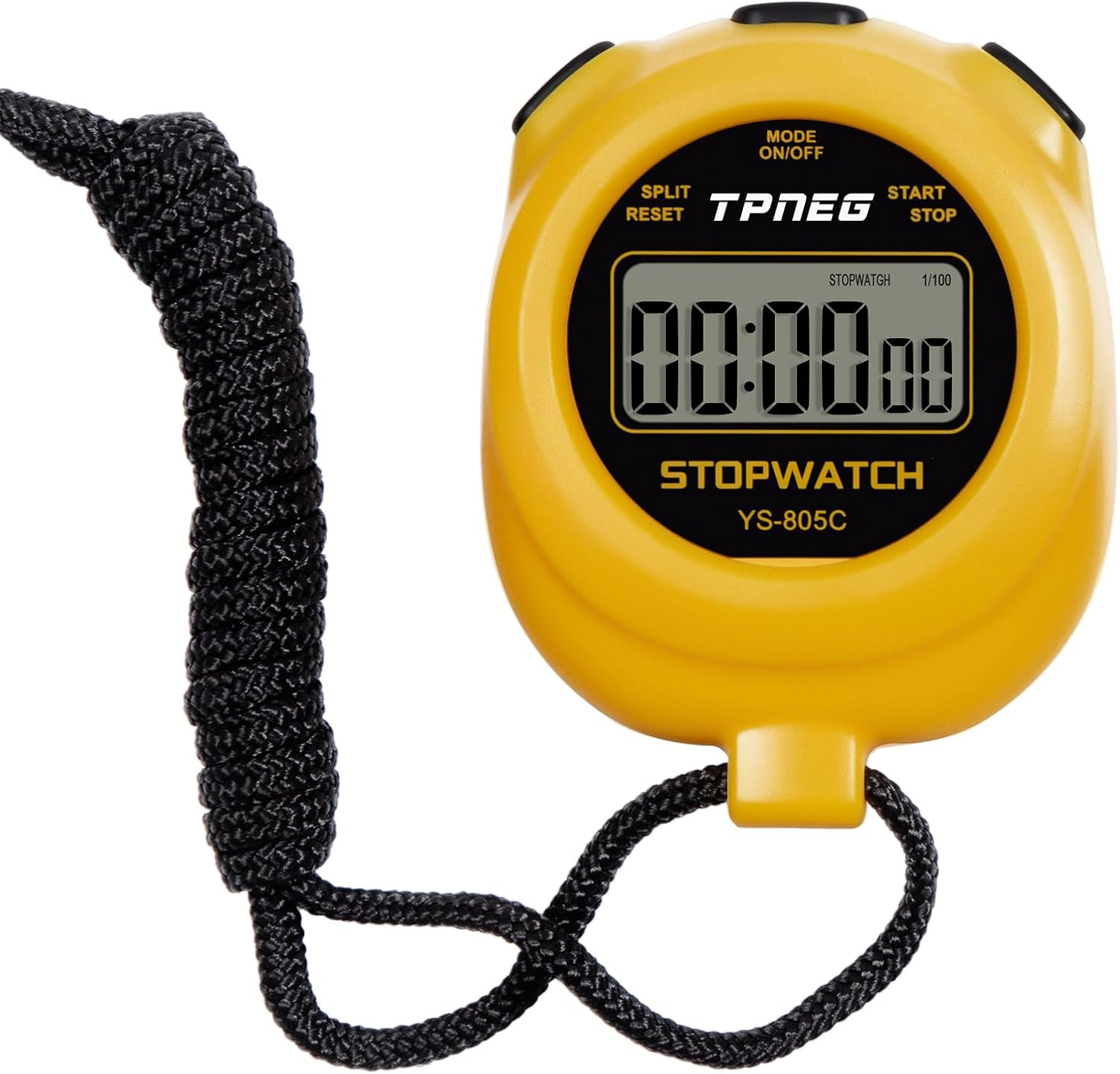 Simple Stopwatch Timer - Easy to Use, Set Up, Read, and Carry - Large Display -