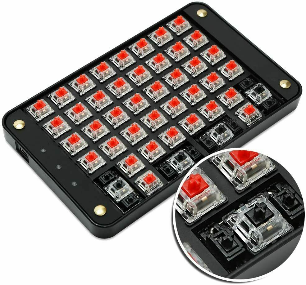 Programmable Mechanical Keyboard 44 Keys Gaming Macro Keypad Red Swiches