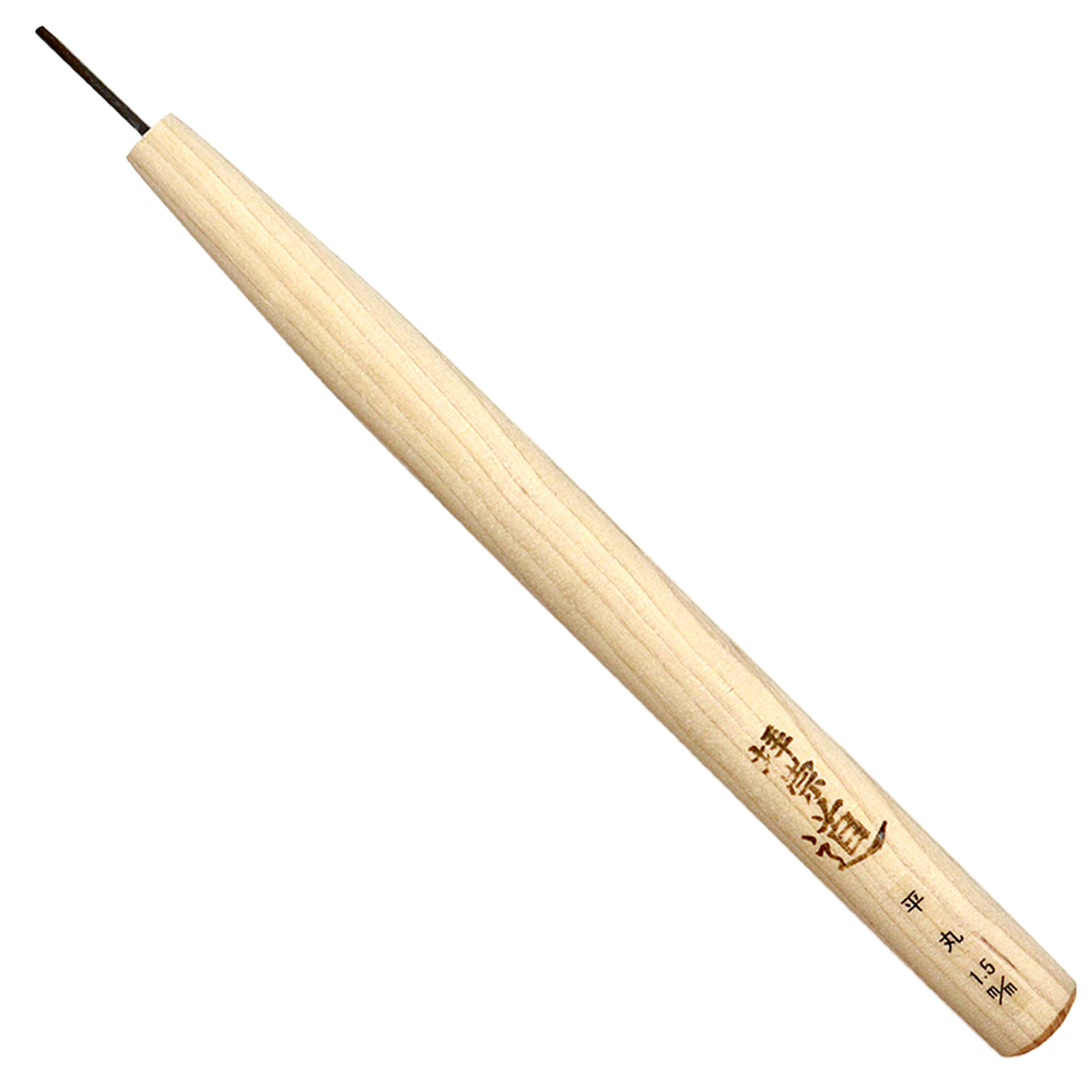 Michihamono Japanese Wood Carving Tool Micro 1.5mm Woodworking Round Flat Chisel