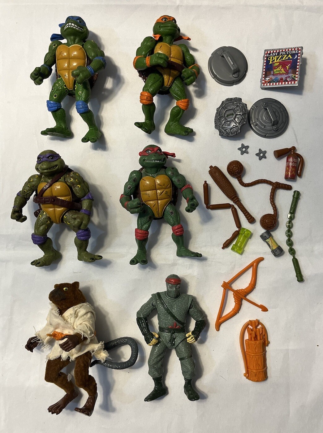 TEENAGE MUTANT NINJA TURTLES TMNT Vintage movie Star Lot 1990 Accessories