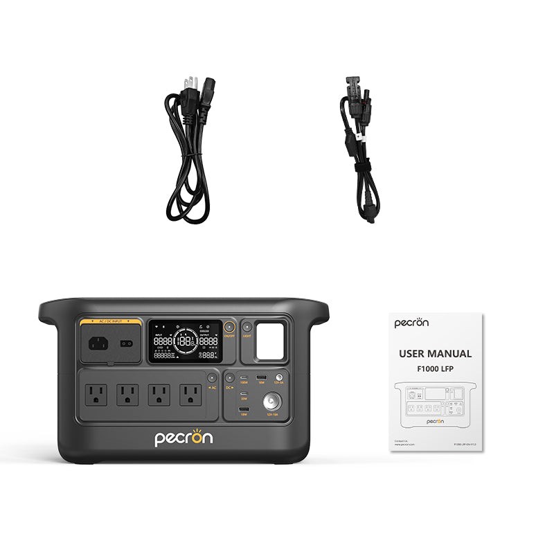 PECRON F1000LFP Portable Power Station Solar Generator for Off-grid Expandable