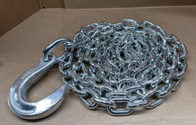 AUTO BODY FRAME MACHINE RACK TOWER CHAIN 15 FEET WELDED FOUNDRY HOOK  GRADE 8O