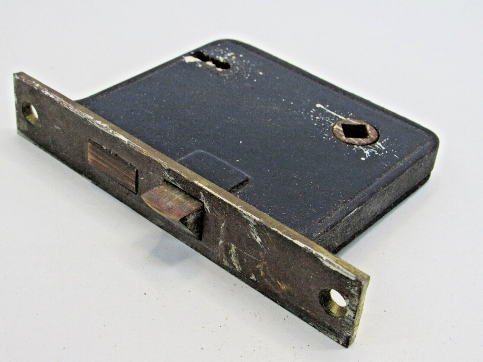 Antique Vintage Unmarked  Mortise Lock Brass / Steal Door Hardware A14-10