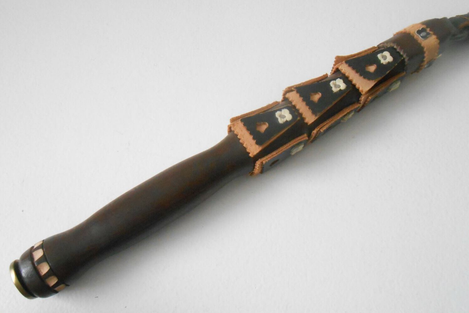 USED Collectable OLDER Leather Horse Bull Whip From Budapest