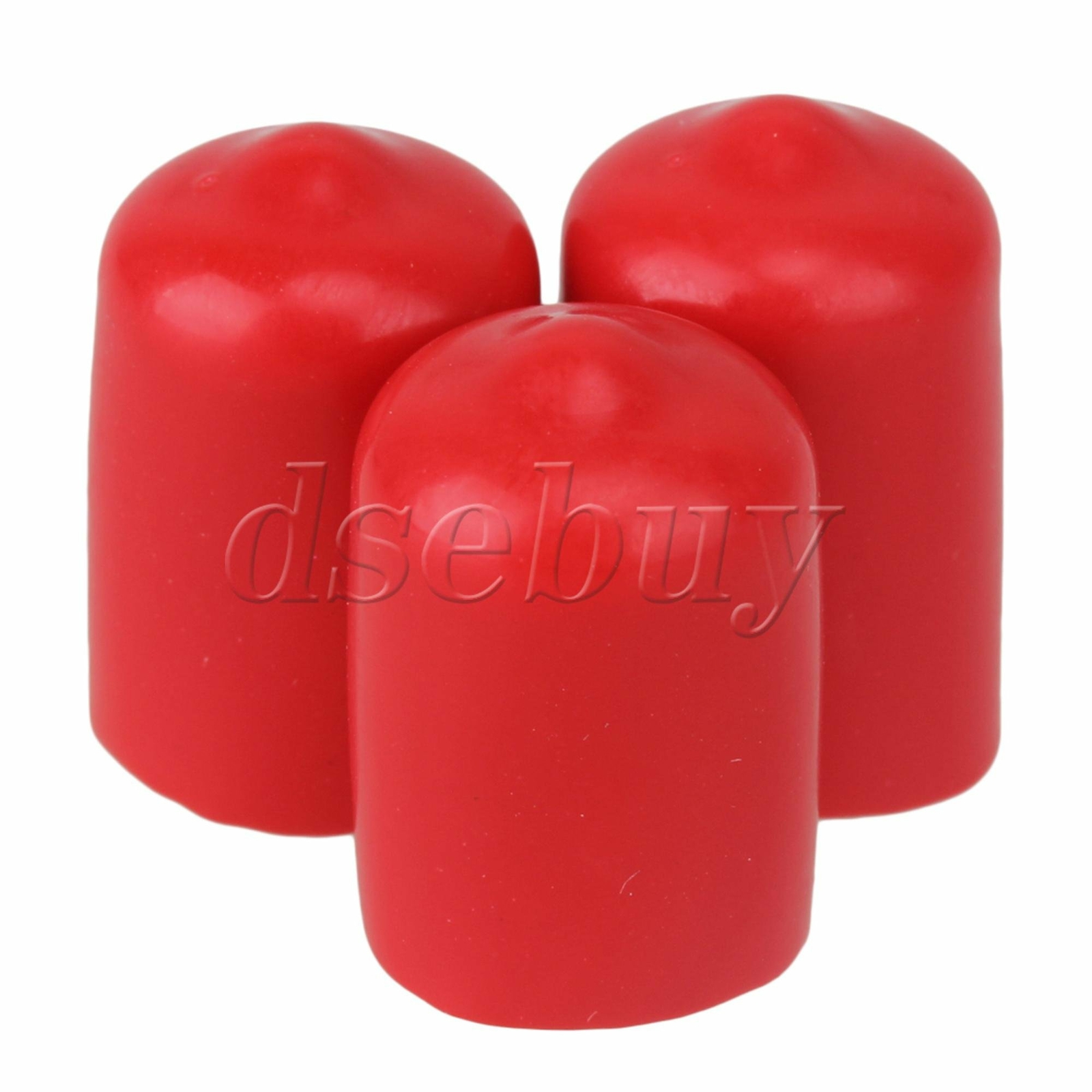 10pcs Soft Rubber Hose End Blanking Caps Screw Thread Guard Cover 14mm Red