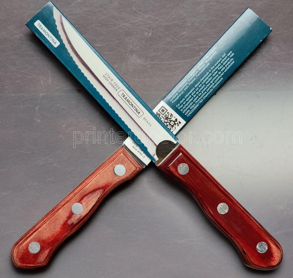 2pcs. Tramontina Wave Serrated Steak Slicing Stain Free Stainless Sharp Knife 5"