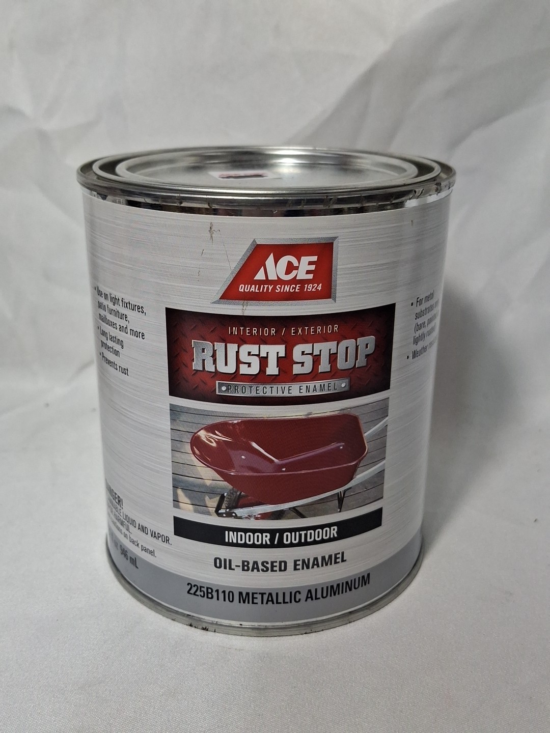 ACE Rust Stop, Intetior/Exterior, Oil Based, Metallic Aluminum 225B110, 32 Fl Oz