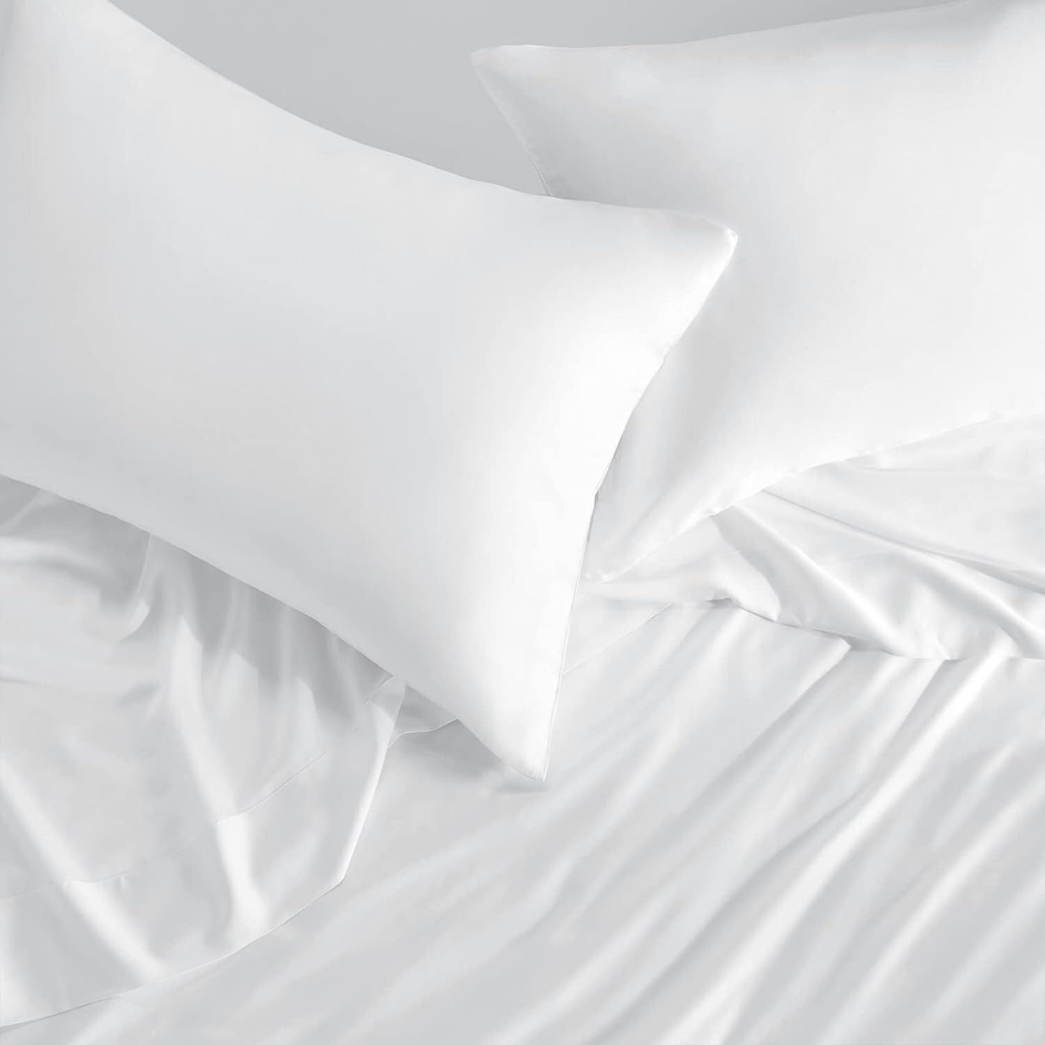 100% Organic Bamboo Pillowcases Set of 2 Standard Queen Size Oeko-Tex Bamboo Pil