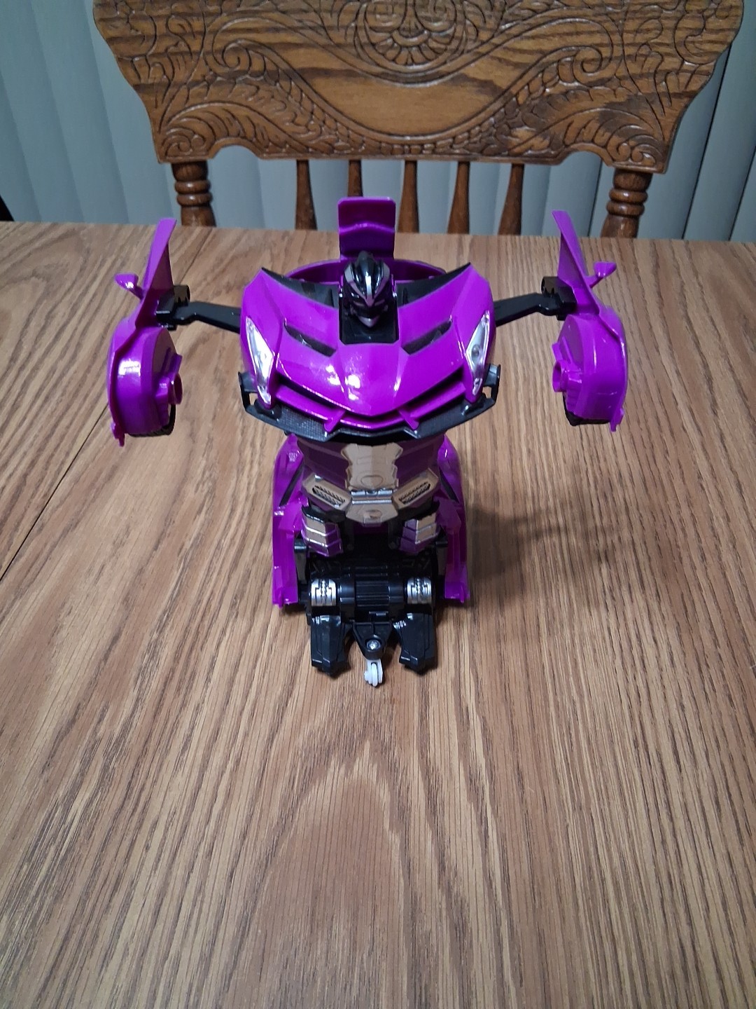 PURPLE Transforming Remote Control Car One Button Transformation