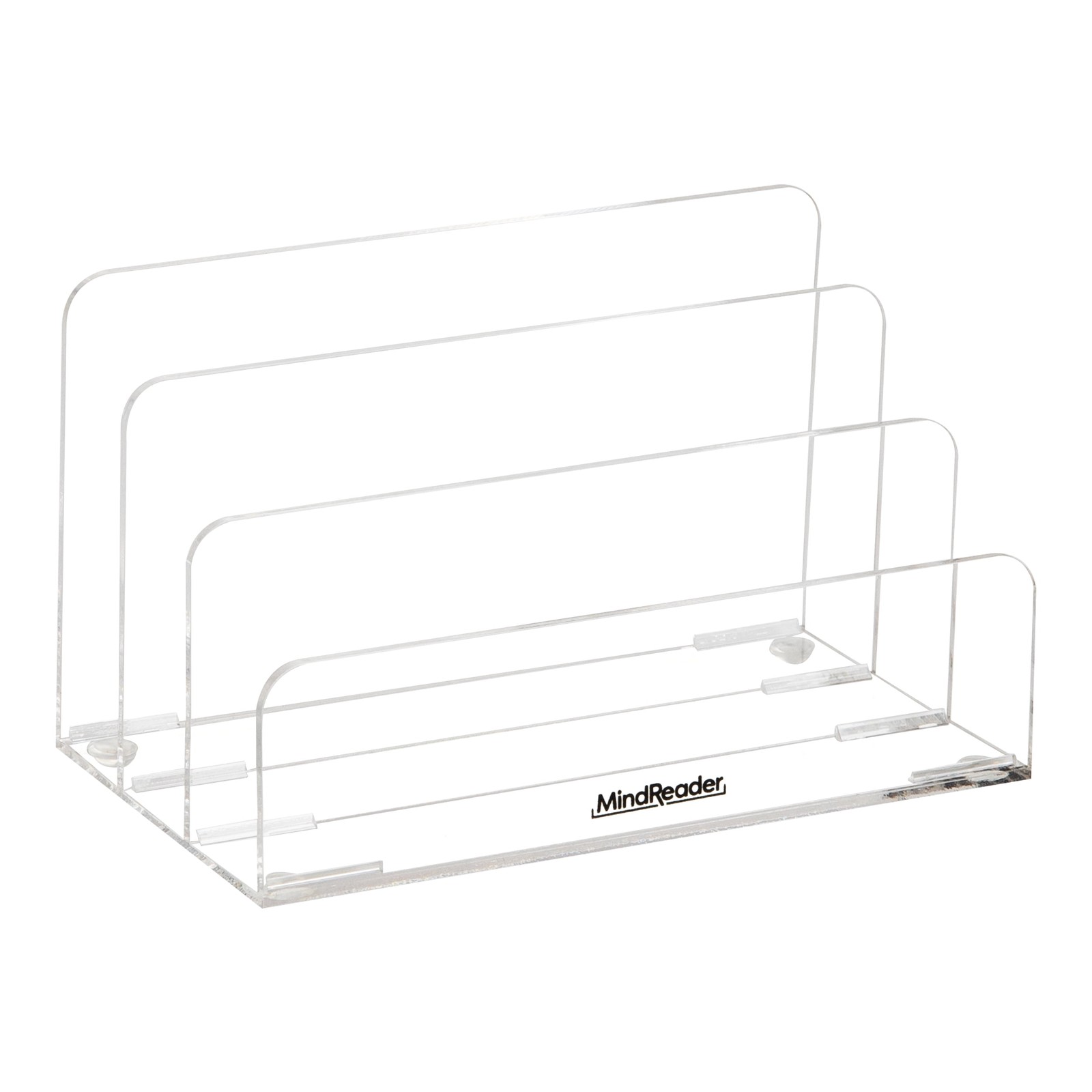 3-Tier Mail Sorter Desktop Organizer Mail Organizer Modern Office Acrylic Clear