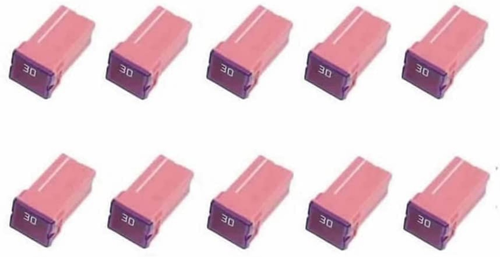 10 Pc Automotive Tall/Standard Profile JCASE Fuse 30 Amp Fuse Kit for Ford, C...