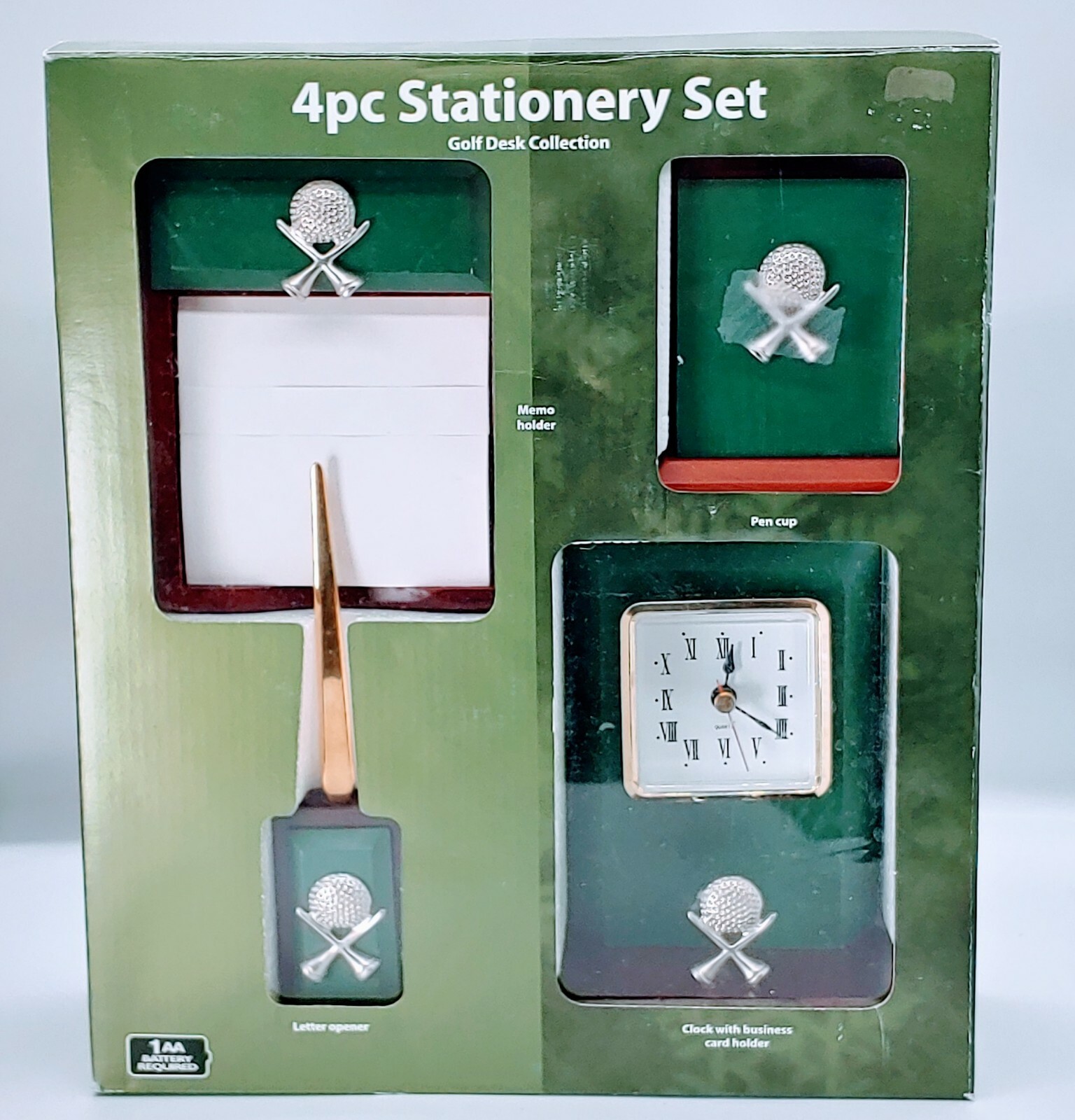Golf Desk Collection Stationery Set 4 Piece NEW. E14