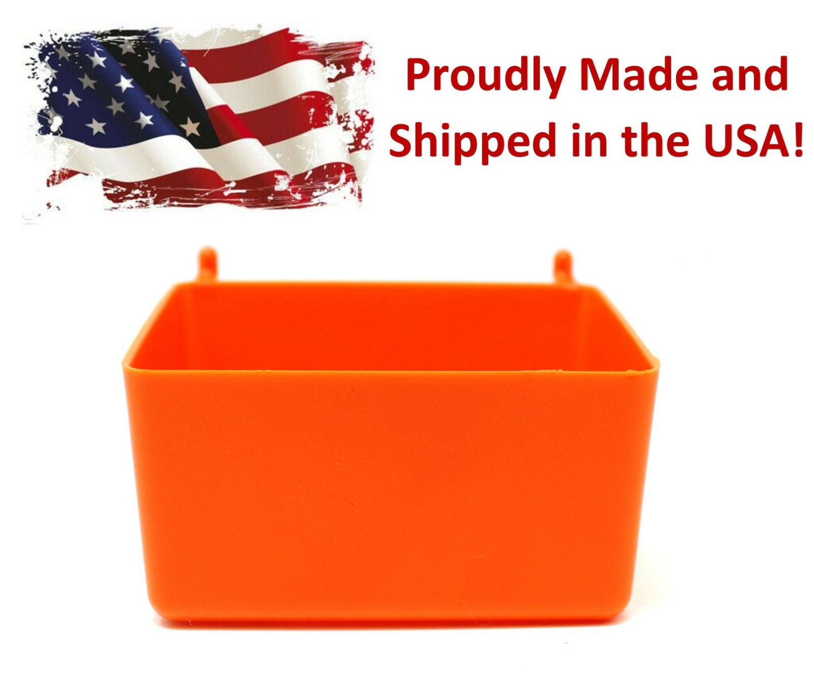 Small Plastic Orange Pegboard Storage/Part Bins, Multi-Pack Pricing JSP Brand