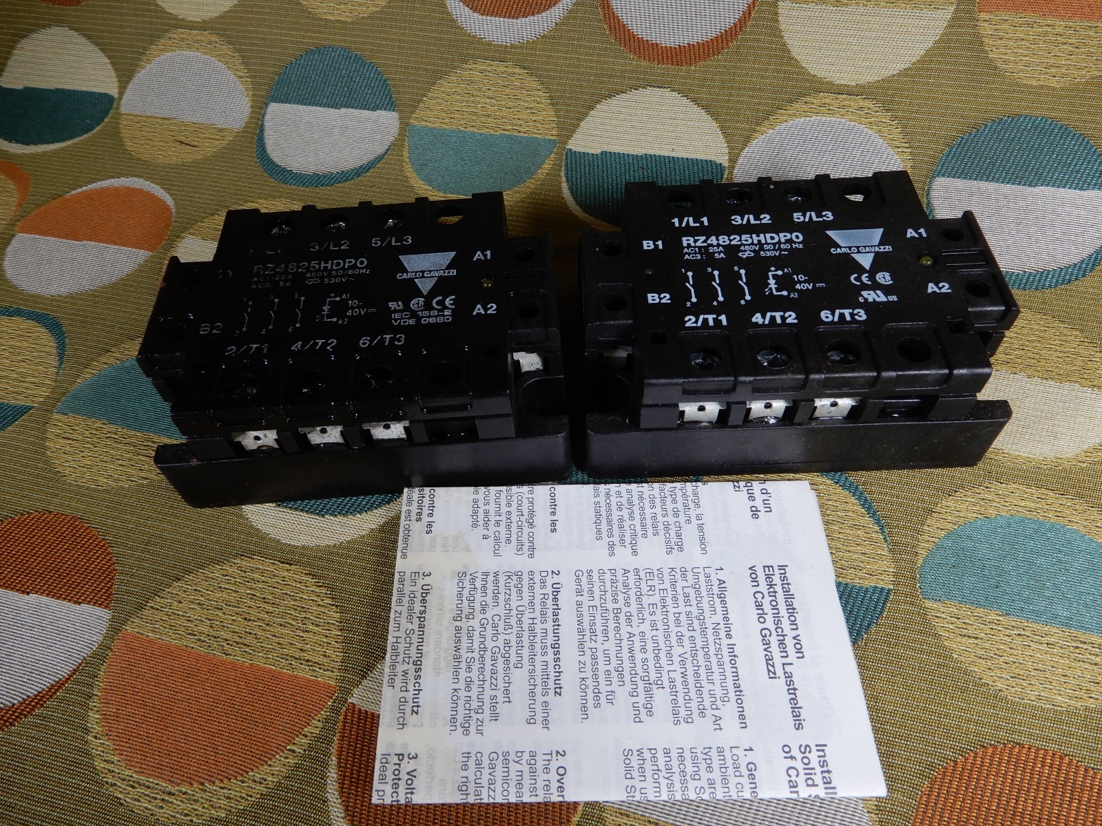 Carlo Gavazzi RZ4825HDPO Three Pole Solid State Relay 10-40VDC Quantity 2 NOS?