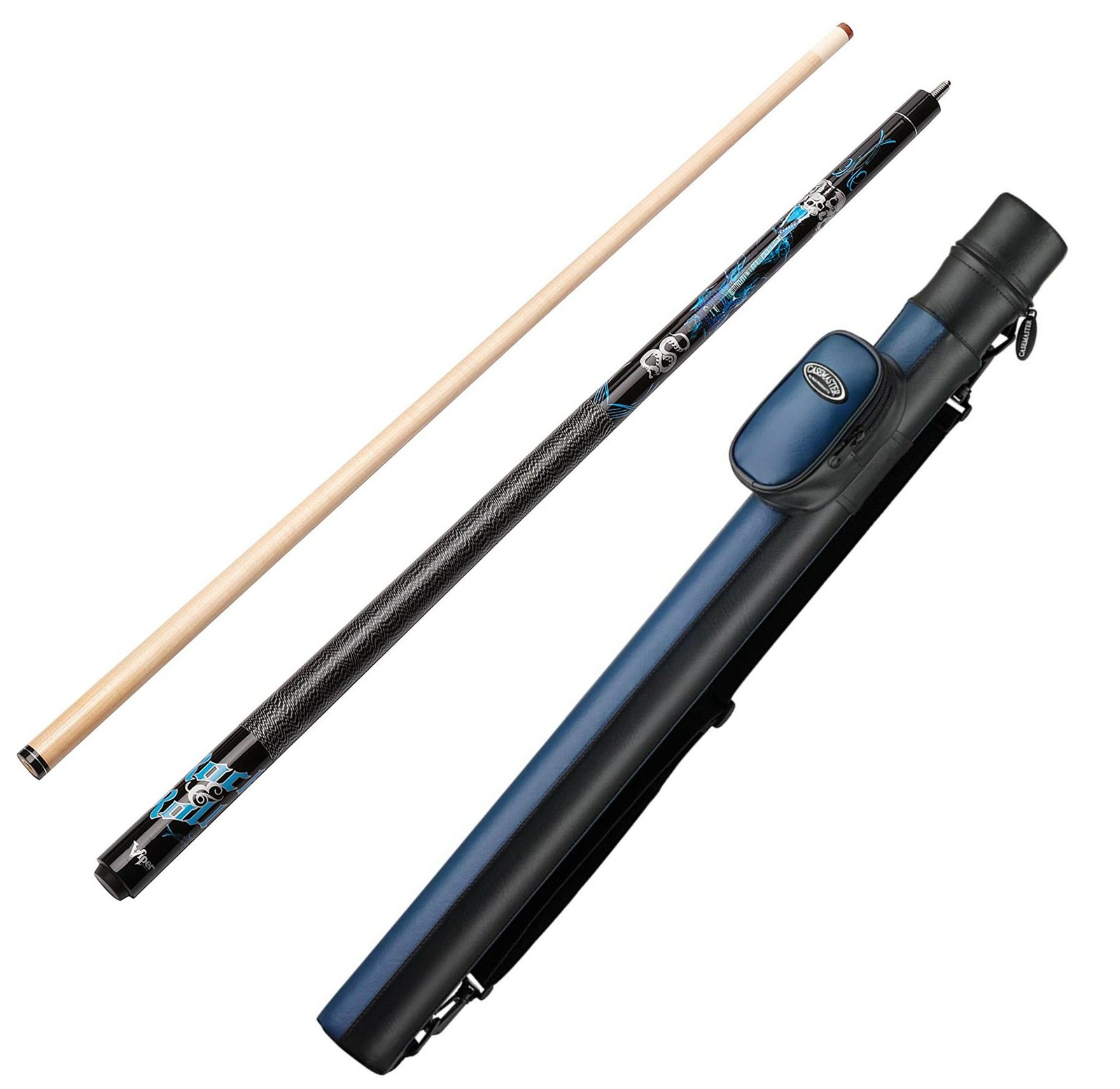 58" Viper Underground Rock & Roll Pool Billiard Cue + Blue Cue Case